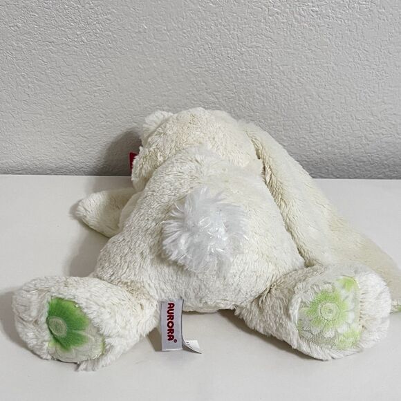 Aurora World Lopsie Wopsie Bunny Rabbit Plush Green Floral 9" w/ TAG - Picture 11 of 12